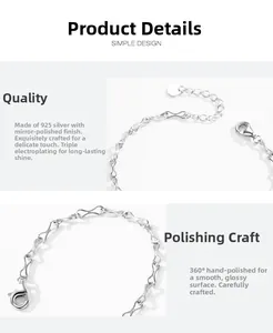 Detail view of S925 sterling silver chain featuring lobster clasp and extension link