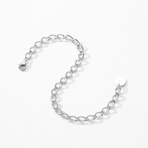 Minimalistisches S925 Sterlingsilber Kettengliedarmband für Damen mit Karabinerverschluss