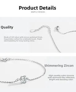 Detail shot showing the S925 hallmark on the sterling silver charm of the link bracelet