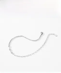 Detail view of s925 sterling silver bracelet with micro-set shimmering cubic zirconia stones