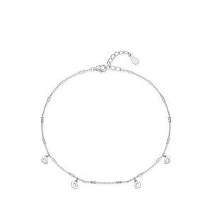 925 Sterling Silver Hollow Heart Bracelet For Women Minimalist Niche Design Polished Bead Chain Jewelry Anniversary Gift