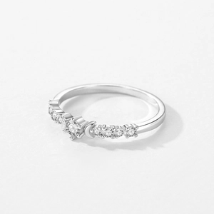 S925 sterling silver ring with moon and star design and round cut cubic zirconia stones
