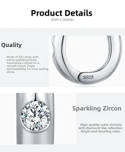 Macro detail of S925 sterling silver hallmarking and high-grade cubic zirconia settings