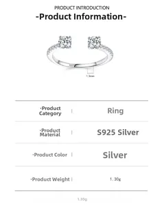 Detail view of S925 silver ring with 1.3mm width and 1.30g weight specifications