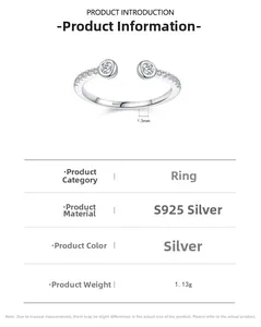 Detail view of S925 sterling silver ring showing 1.3mm thickness and 1.13g weight
