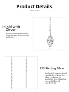 Detail of S925 sterling silver drop earrings with hand-set 5A cubic zirconia stones