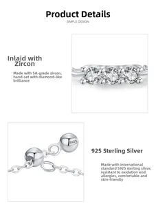 Macro detail of S925 sterling silver ring featuring zircon setting and hallmark stamp