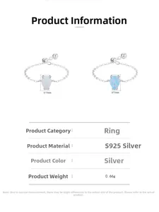 Detailed specs of adjustable S925 silver ring with teardrop 5x7mm opal gemstone