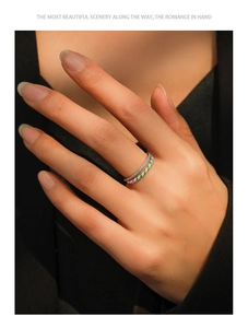 Detail of S925 silver double-layered ring with colorful enamel and pavé-set zircons