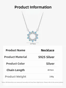 Macro detail of S925 silver sunflower pendant with turquoise and zircon inlays