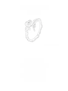 Detailed S925 sterling silver ring showing rose flower design and vine textures