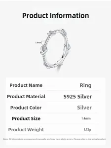 Detail view of 1.4mm S925 sterling silver twisted ring with diamonds and 1.73g weight