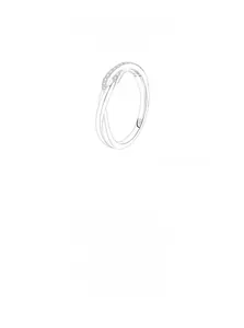 Detailed technical drawing of S925 sterling silver crisscross ring with micro-pave diamonds
