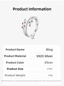 Macro shot of S925 silver leaf ring showing the 925 hallmark and 2.12g weight detail