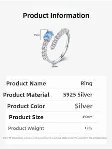 Macro shot of S925 sterling silver ring featuring oval blue gemstone and S925 hallmark
