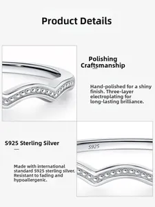Macro detail of wave patterned S925 sterling silver ring with milgrain edge and S925 stamp