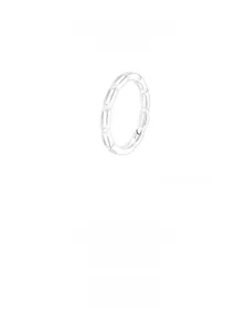 Detailed view of S925 sterling silver hollow chain ring with stamped metal hallmark
