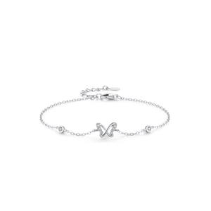 Minimalist S925 sterling silver hollow butterfly bracelet with sparkling zircon accents