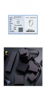 Premium black jewelry gift box set with silk ribbons and S925 sterling silver certification