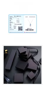 S925 sterling silver necklace with quality certificate and premium black gift packaging