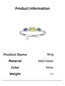 Détail d'une bague en argent 925 avec pierres précieuses colorées pesant 1,16g