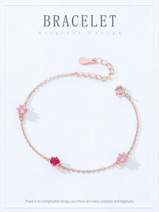 Macro view of S925 sterling silver stamp and rose gold plating on the bracelet chain