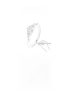 Detail of S925 sterling silver ring showing the hallmark and elegant zircon design