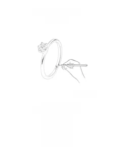 Détail de la bague en argent sterling S925 classique montrant le poinçon de métal interne