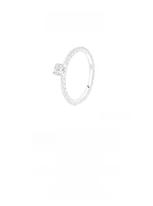 Macro shot of S925 sterling silver ring showing bead texture and hallmark engraving