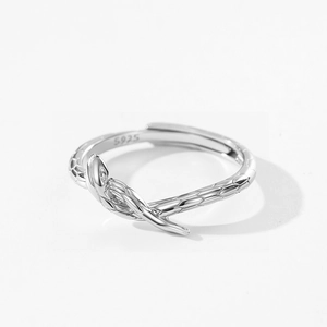 925 Sterling silver snake ring with realistic scale texture and adjustable open band