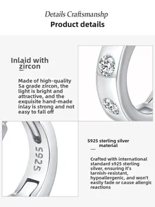 Gros plan sur l'argent sterling S925 avec zircons 5A et détails de sertissage faits à la main
