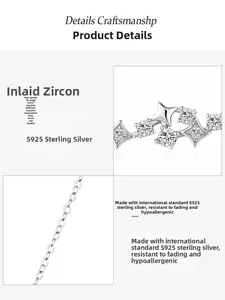 Macro shot of 925 sterling silver chain and fine 5A cubic zirconia pavé setting