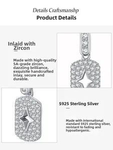 Detailsicht der S925 Sterlingsilber Stern-Ohrringe mit hochwertigen 5A Zirkonia Steinen