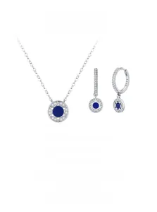 Detail of S925 sterling silver stamp on blue star earring from the jewelry set
