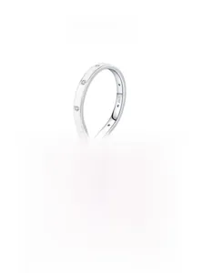 Detailed close-up of 925 sterling silver ring with white enamel and sparkling zircons