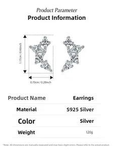 Detailed view of S925 sterling silver wing earrings with marquise cubic zirconia settings