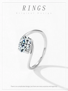 Macro shot of S925 sterling silver ring featuring a large oval-cut sparkling gemstone