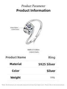 Detailed size specifications for S925 silver ring with 0.6x0.8cm oval gemstone