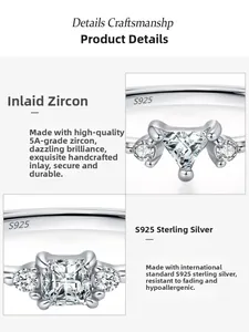 Macro detail of S925 silver ring featuring hand-set marquise and geometric zircons