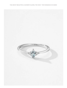 Macro shot of marquise-cut zircon S925 sterling silver ring with delicate side stones