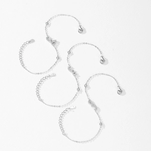 Eleganti bracciali in argento sterling S925 con lettere arabe e zirconi cubici scintillanti