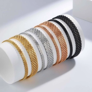 Unisex Stainless Steel Mesh Bracelet Milanese Style Watch Band Link Chain Bracelet For Men Women Fashion Jewelry Accessory