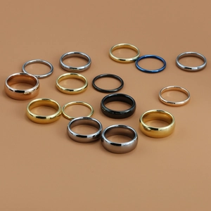 Minimalist Polished Tungsten Carbide Ring Plain Band Jewelry For Men And Women Couple Comfort Fit Geometric Style