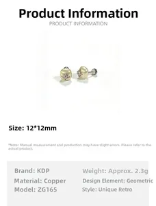 Detailed view of an ivory octagram stud earring with a central star-shaped crystal