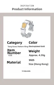 Détail macro de la bague en argent S925 à écailles de dragon avec finition bicolore