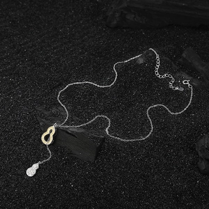 Elegant S925 sterling silver gourd tassel pendant necklace with traditional motif
