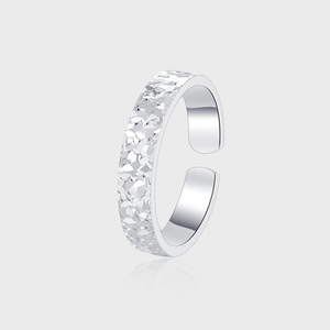 925 Sterlingsilber Crushed Ice Ring Mode Drachenschuppe Offen Verstellbar Ring Für Damen Herren Minimalistischer Luxus Fingerschmuck