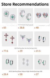 Collection of S925 sterling silver earrings with diverse vintage vine and geometric designs