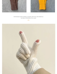 Texture tricotée détaillée des gants d'hiver sans doigts avec motif côtelé uni