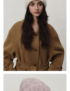 Detailed macro view of plush lamb wool bucket hat texture and soft winter knit fabric